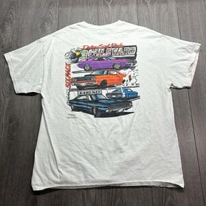 Vintage Y2K Dodge Scat Pack Boulevard Muscle Car T-Shirt White Hemi 440 Six Pack